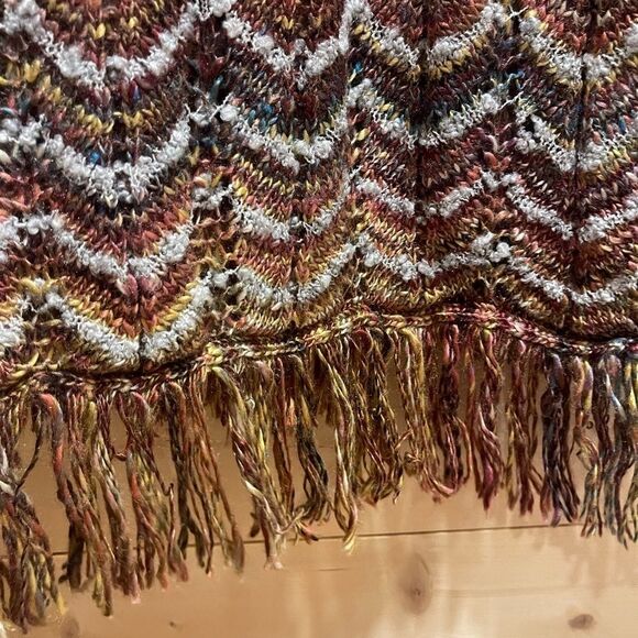 Multi-Color Strand Long Sleeve Cardigan Length Sweater XL - Picture 5 of 6